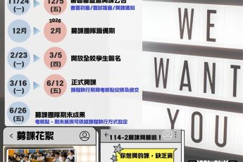 【教學資源中心】114學年度第2學期募課微課程開放申請囉！