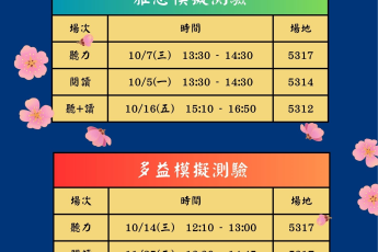 【語言教學中心】115-1 英文(多益、雅思)檢定模擬測驗（城）