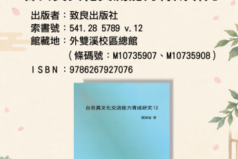 【圖書館公告】日文系賴錦雀老師新著